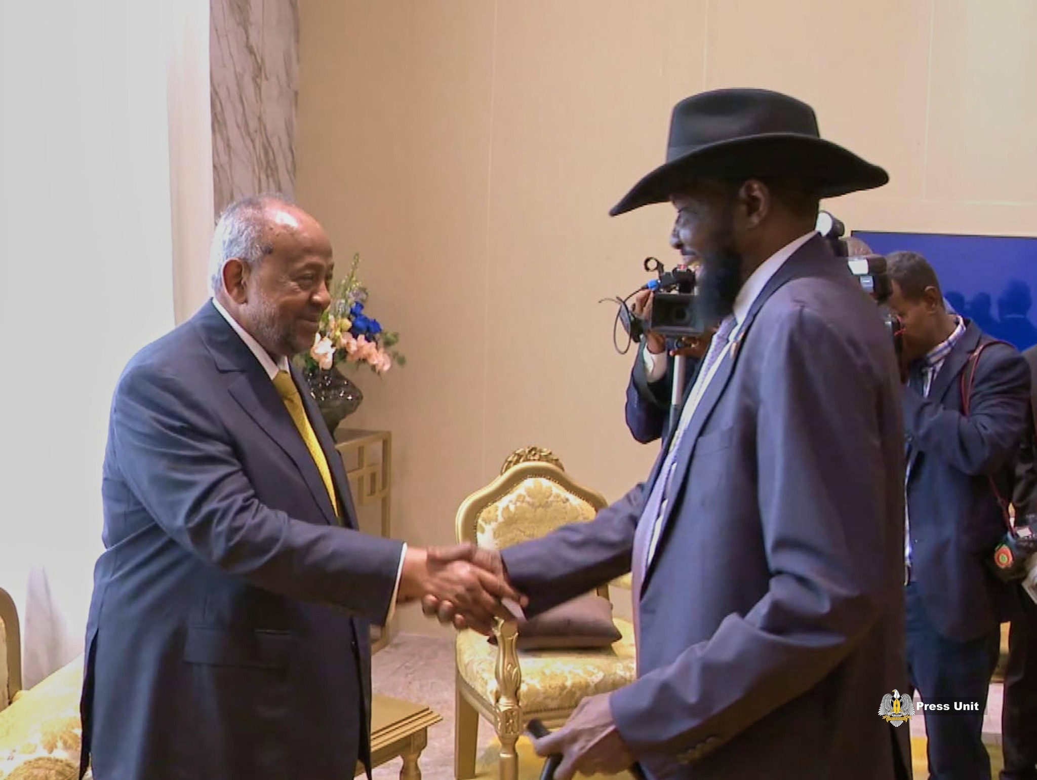 Kiir, Guelleh discuss bilateral ties after inauguration ceremony